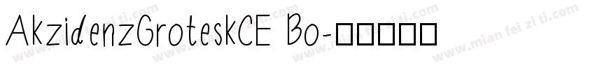AkzidenzGroteskCE Bo字体转换